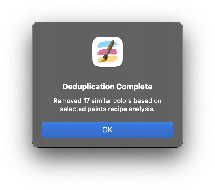 Completed deduplication